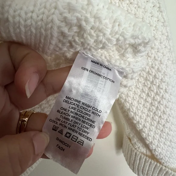 Quince Cream Cable Knit Sweater - Picture 6 of 8